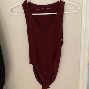 maroon bodysuit never worn only tried on